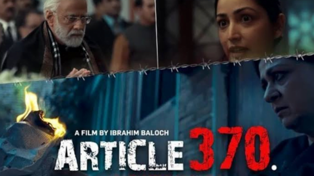 "Film reel with the text 'Article 370' - A cinematic exploration of the complexities of the Kashmir conflict.