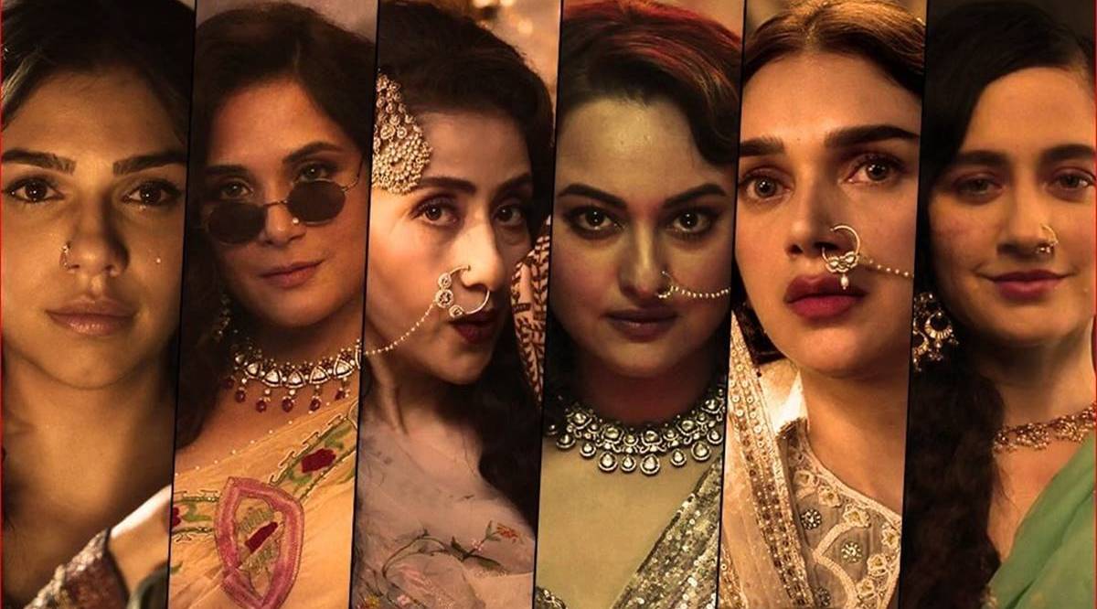 Heeramandi" Cast : Manisha Koirala, Sonakshi Sinha, Aditi Rao Hydari, Richa Chaddha, Sanjeeda Sheikh, Sharmin Segal